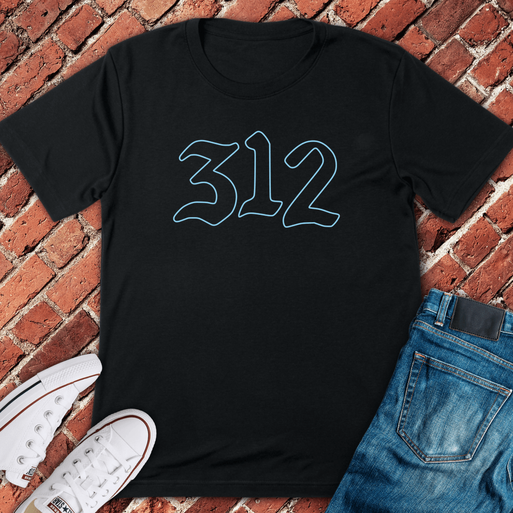 312 Outline T-Shirt - Black
