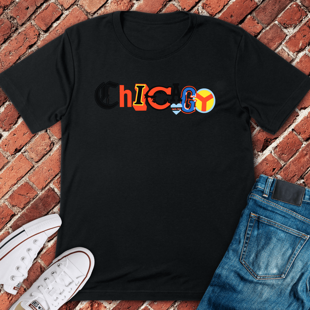 Colorful Chicago T-Shirt - Black