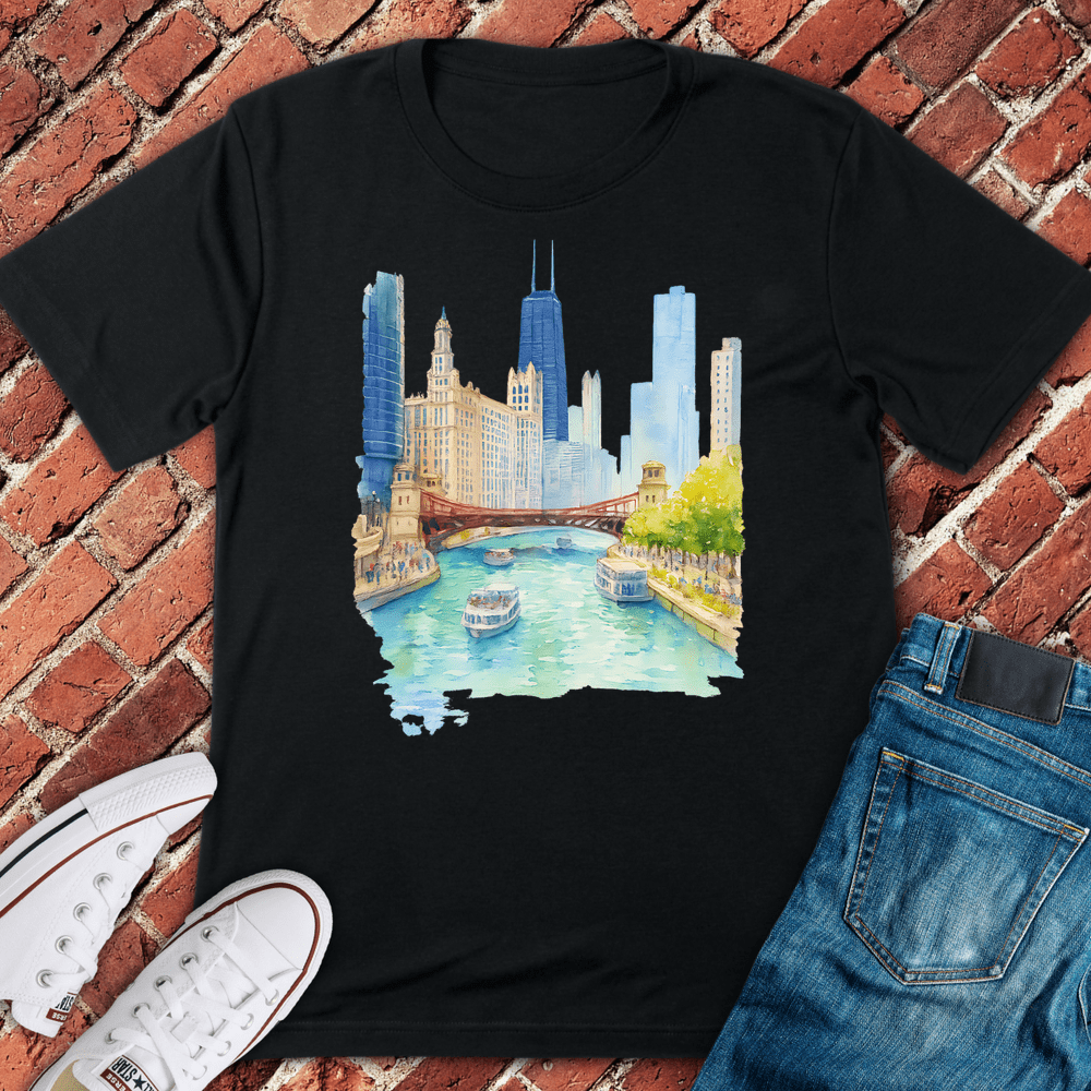 Riverwalk Dreams T-Shirt - Black