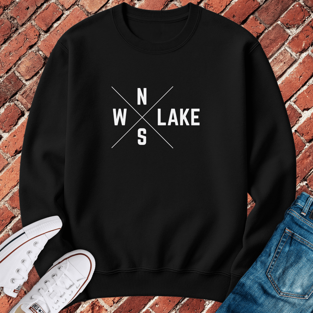 Chicagoans Compass Crewneck - Black