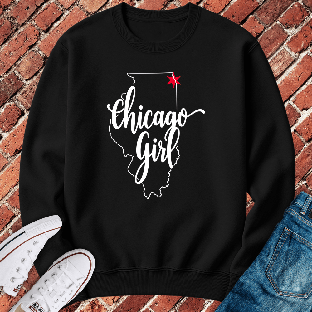 Chicago Girl Crewneck - Black