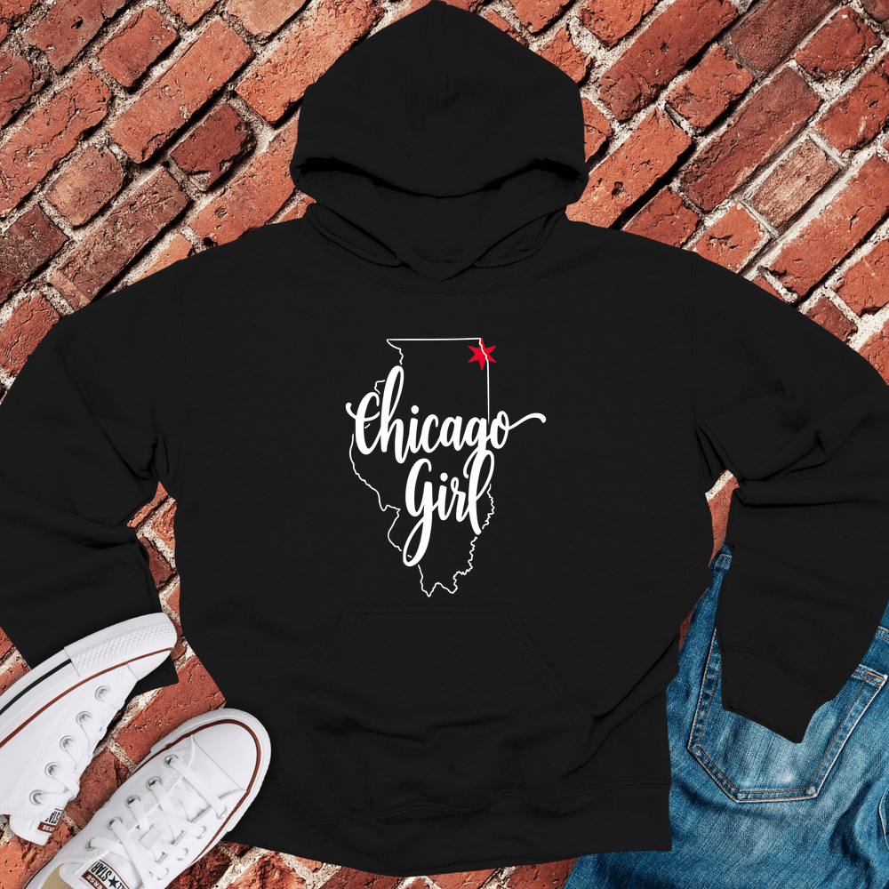 Chicago Girl Hoodie - Black
