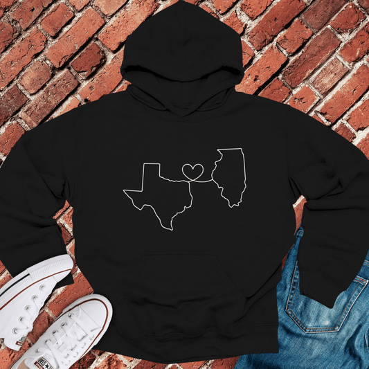 Texas - Illinois Hoodie - Black