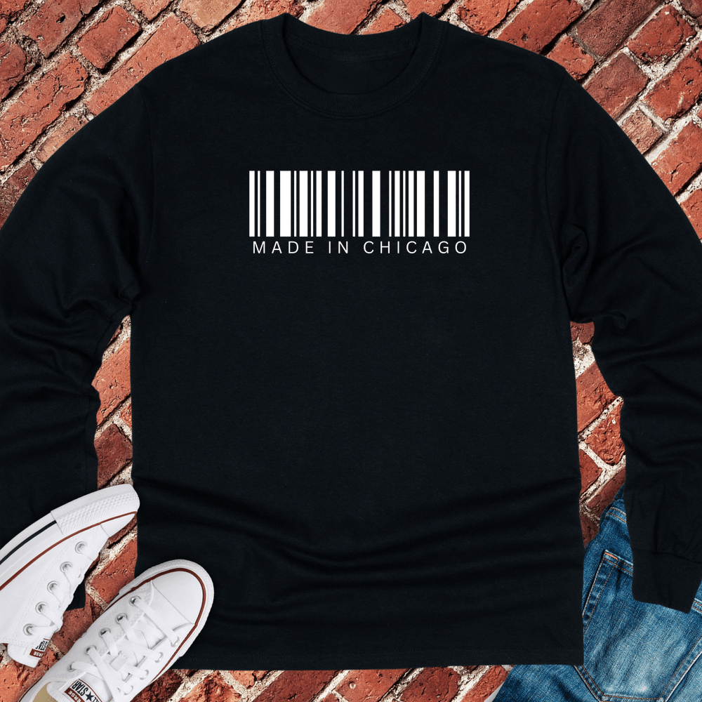 Chicago Barcode Long Sleeve - Black