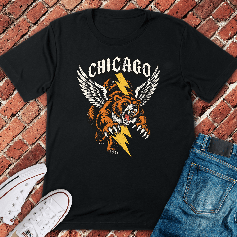 Chicago Bear Bolt T-Shirt - Black
