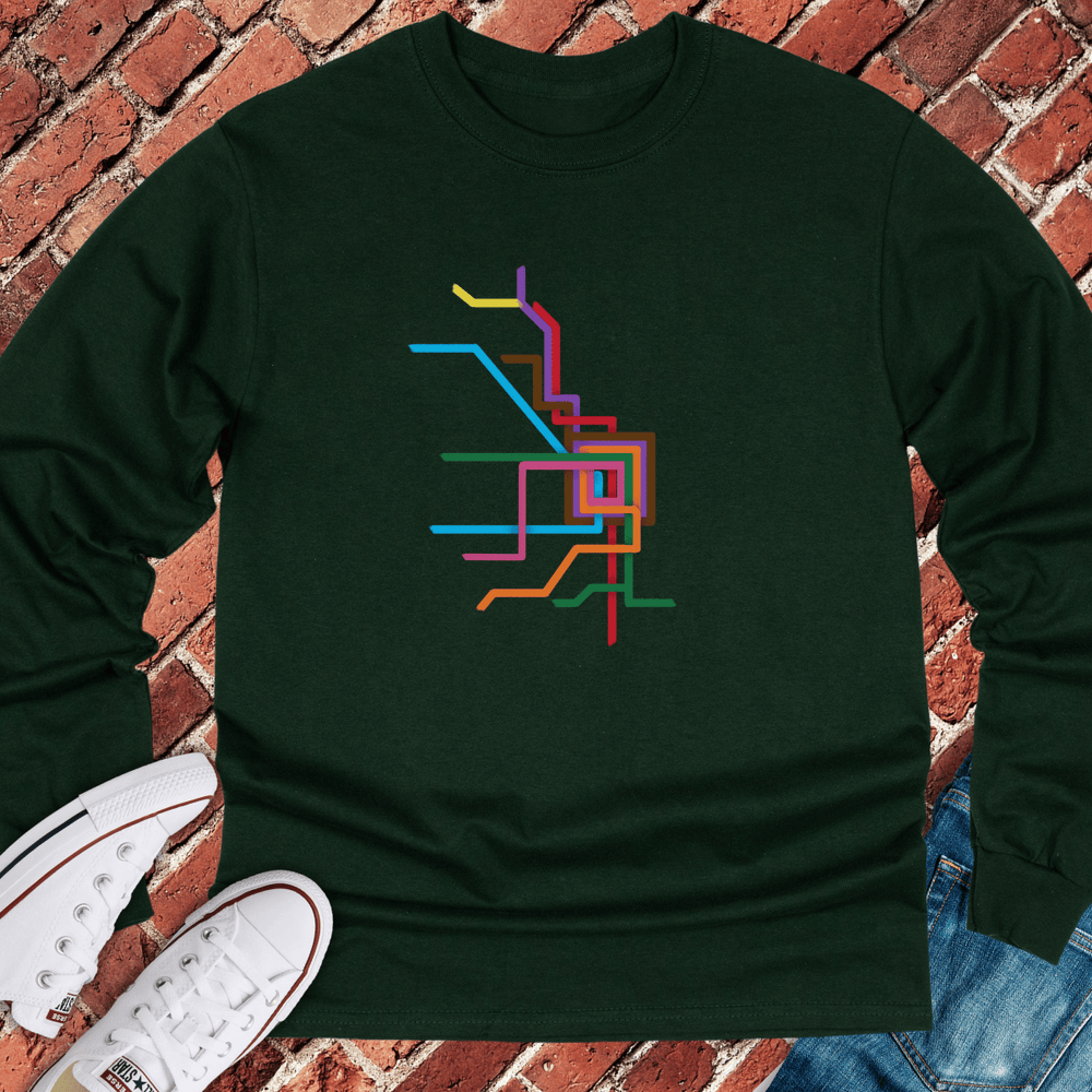 CTA Brushstrokes Long Sleeve - Forest Green