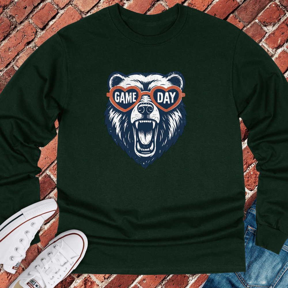Game Day Growl Long Sleeve - Forest Green