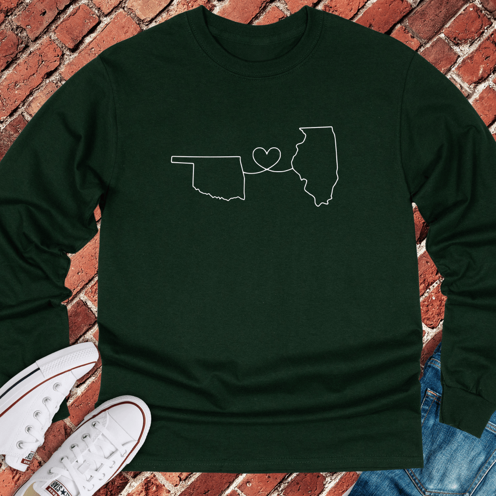 Oklahoma - Illinois Long Sleeve - Forest Green