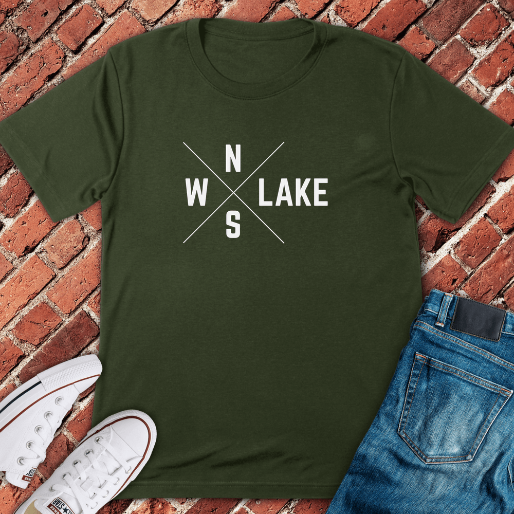 Chicagoans Compass T-Shirt - Military Green