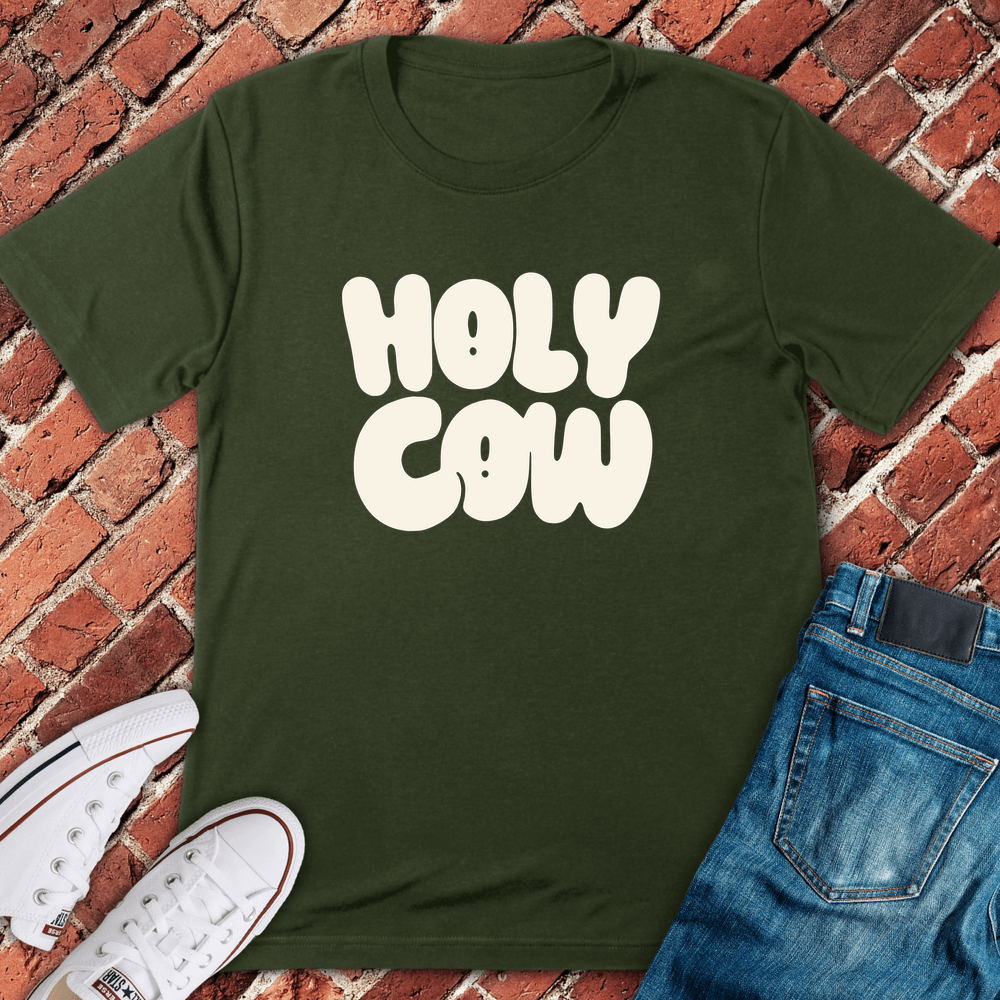 Holy Cow Bubble T-Shirt - Military Green