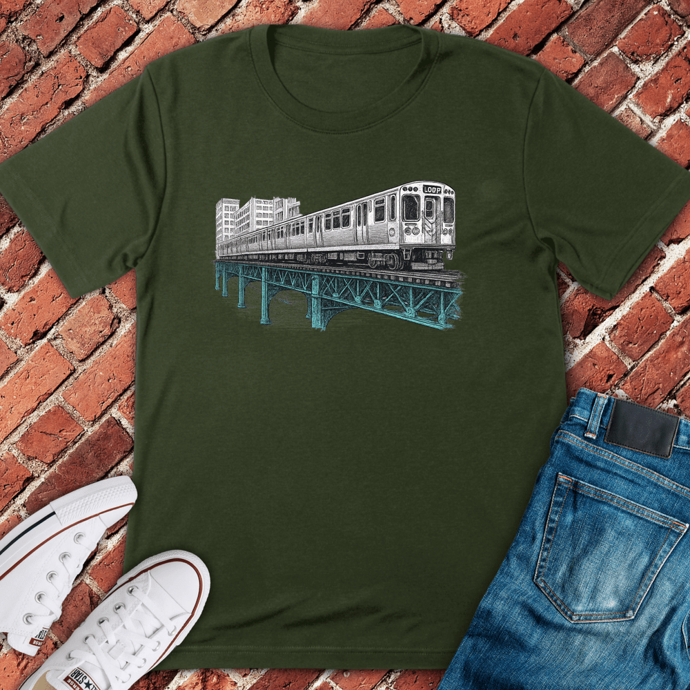 Elevated Tracks T-Shirt - Military Green