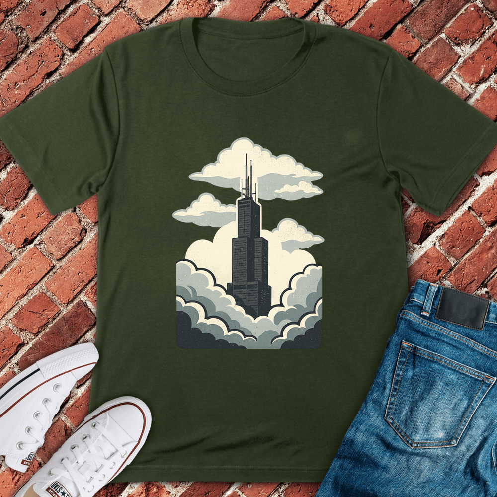 Cloudy Sears T-Shirt - Military Green