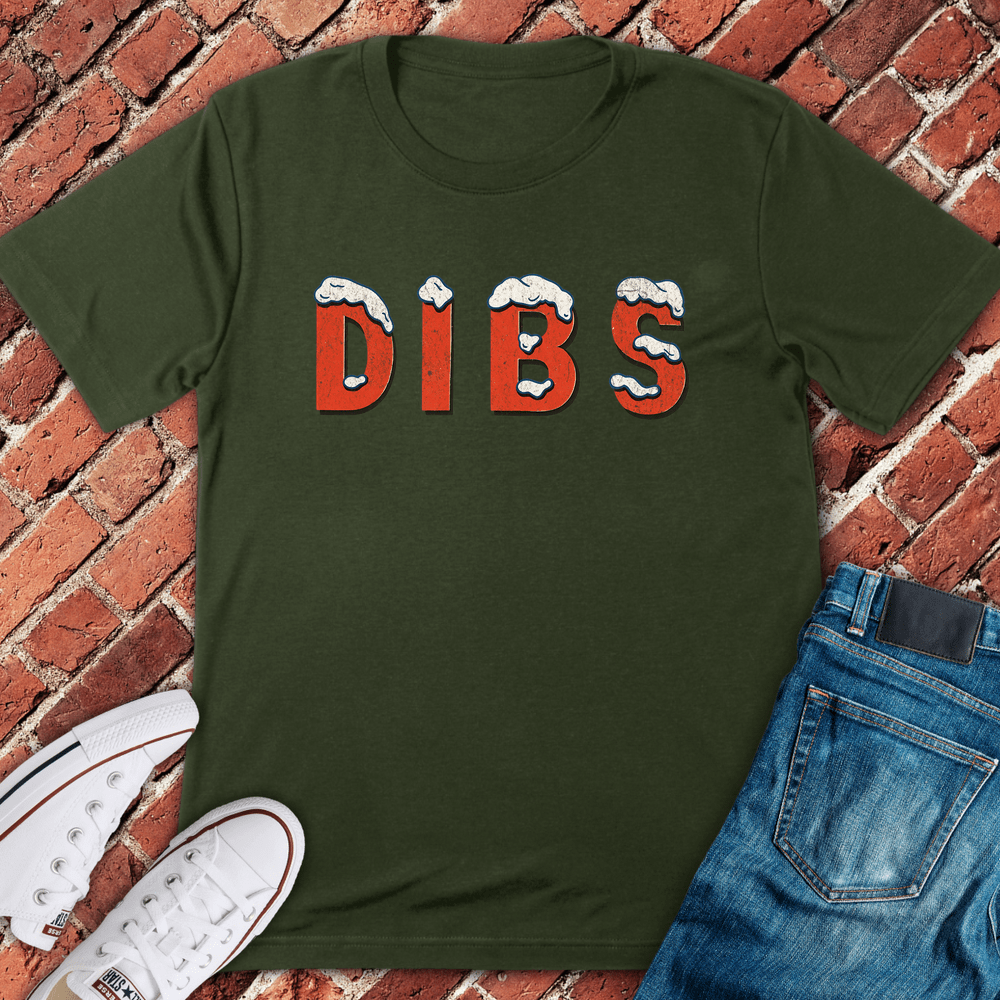 Snowy Dibs T-Shirt - Military Green