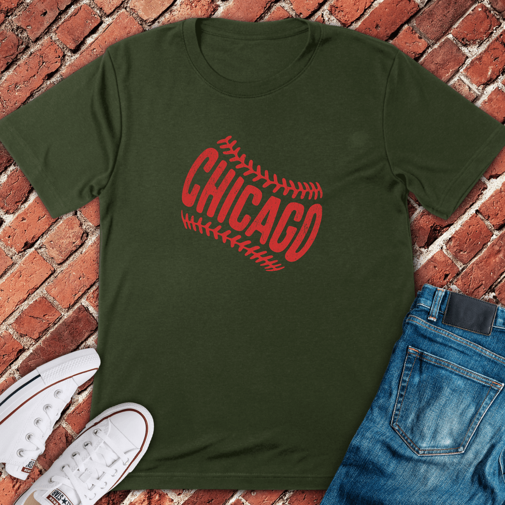 Baseball Stitch T-Shirt - Military Green