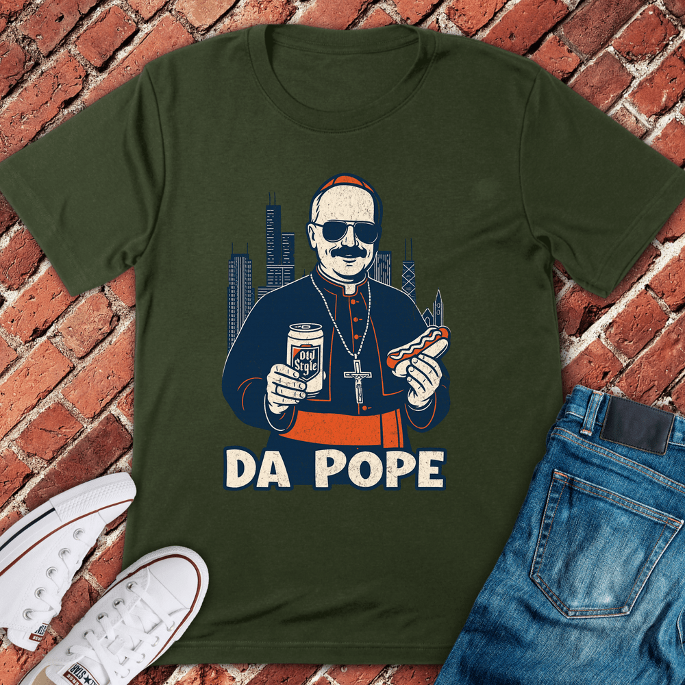 Da Chicago Pope T-Shirt - Military Green