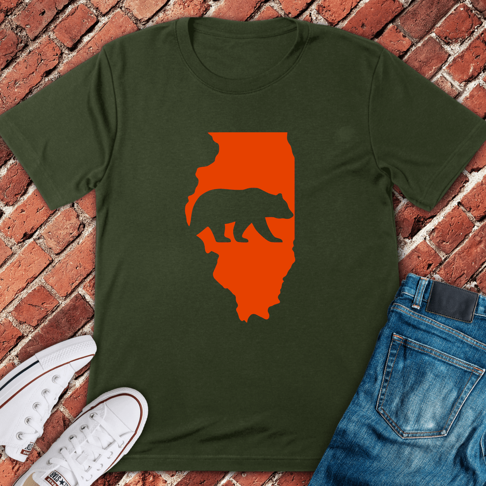 Bear State T-Shirt - Military Green