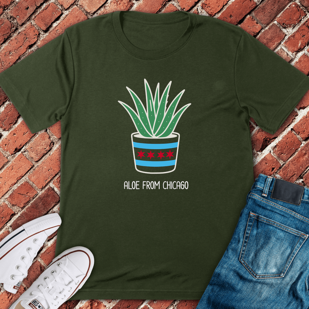 Aloe From Chicago T-Shirt - Military Green
