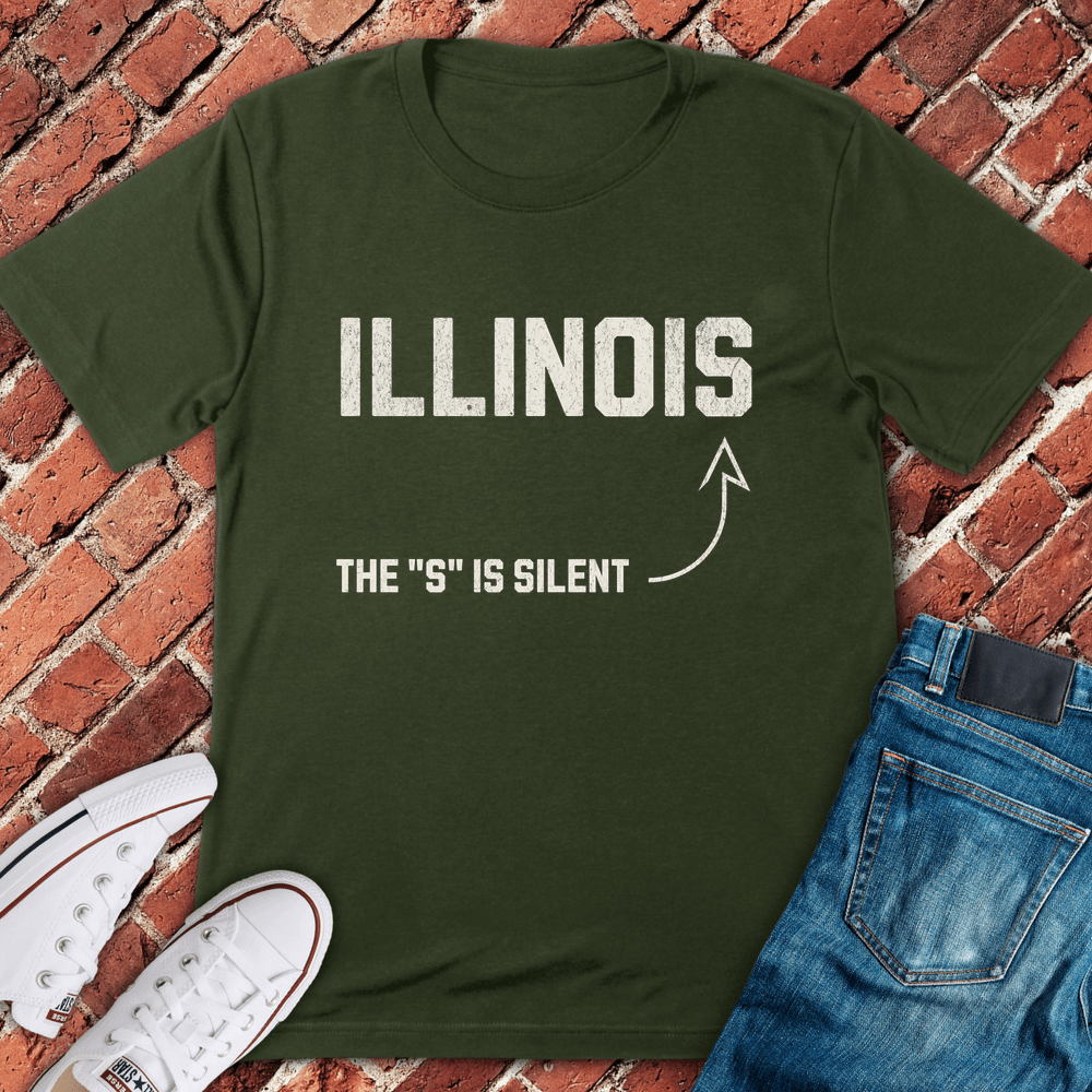 Silent S Illinois T-Shirt - Military Green
