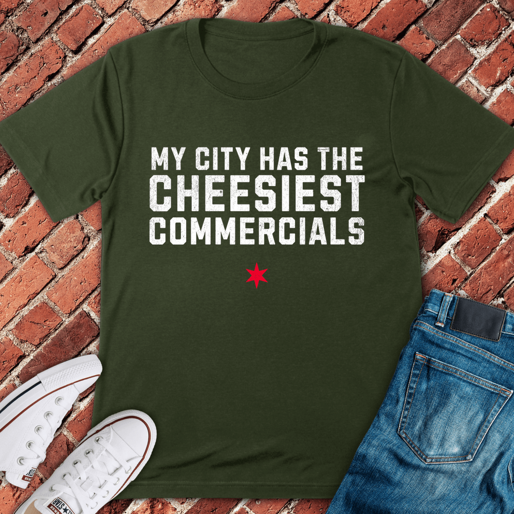 Cheesiest Ads Ever T-Shirt - Military Green