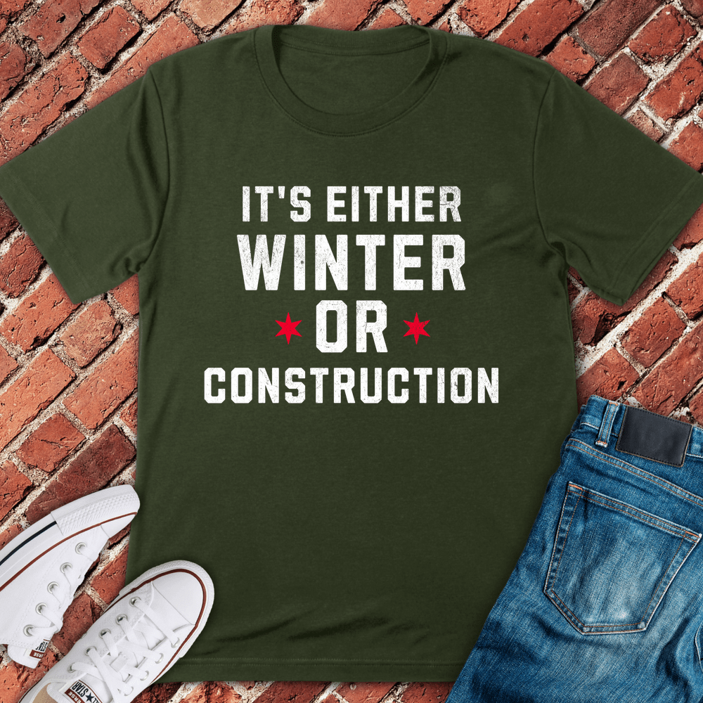 Winter Or Construction T-Shirt - Military Green