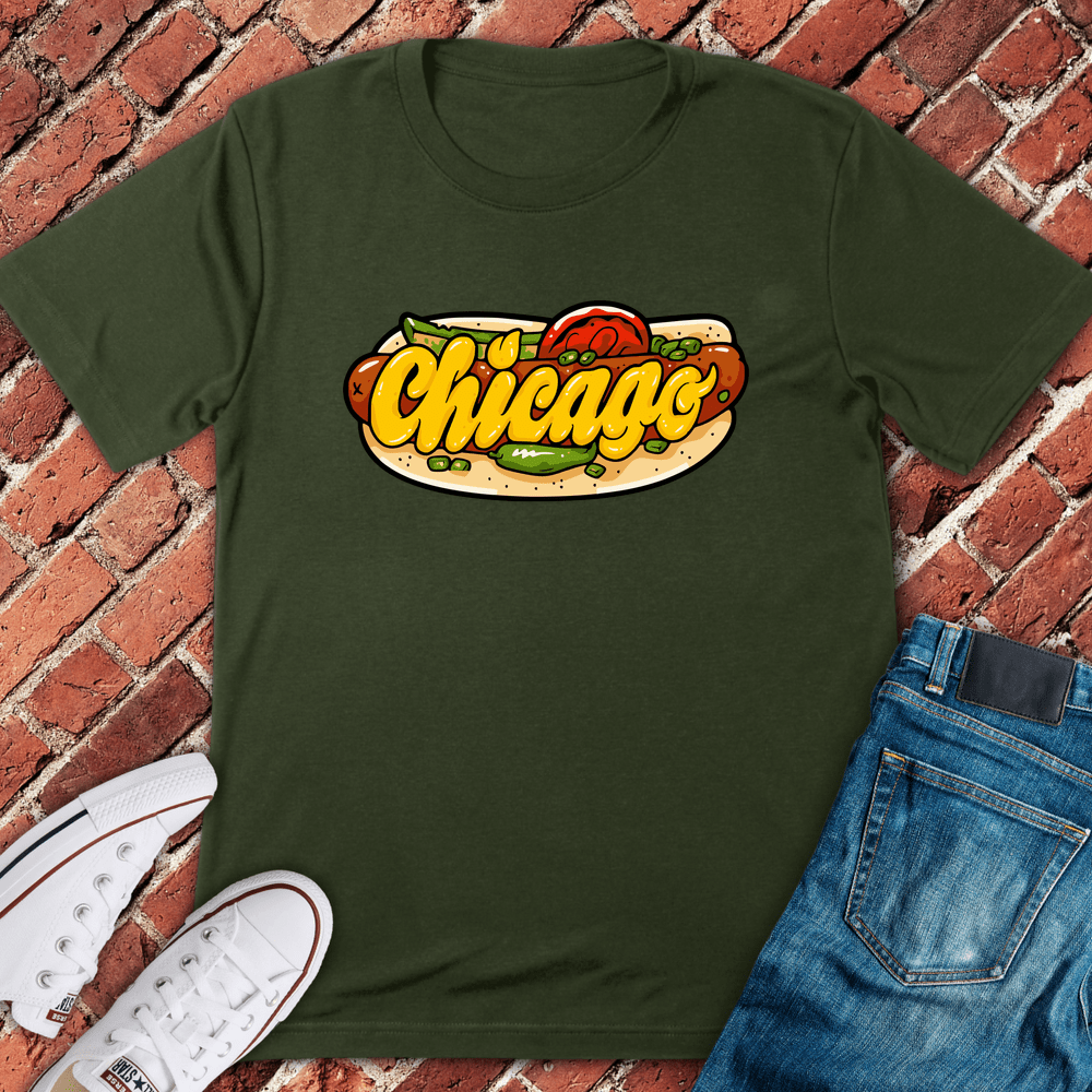 Chicago Dog Dreams T-Shirt - Military Green