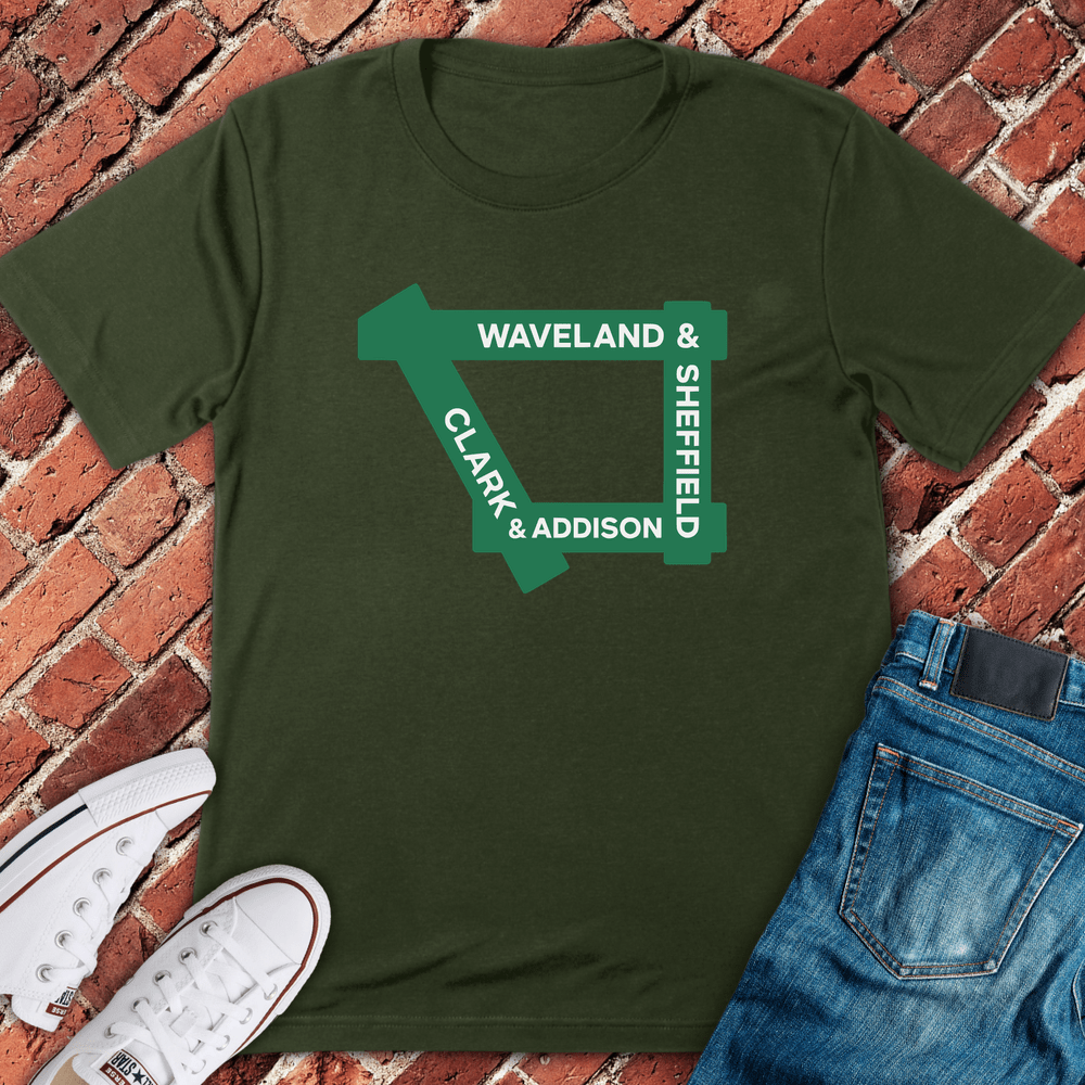 Wrigley Streets T-Shirt - Military Green