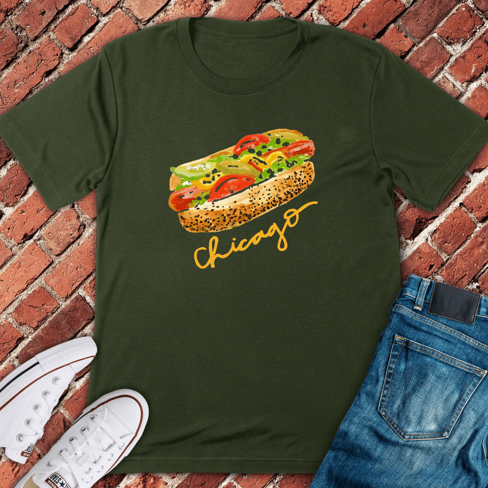 Chicago Dog Life T-Shirt - Military Green