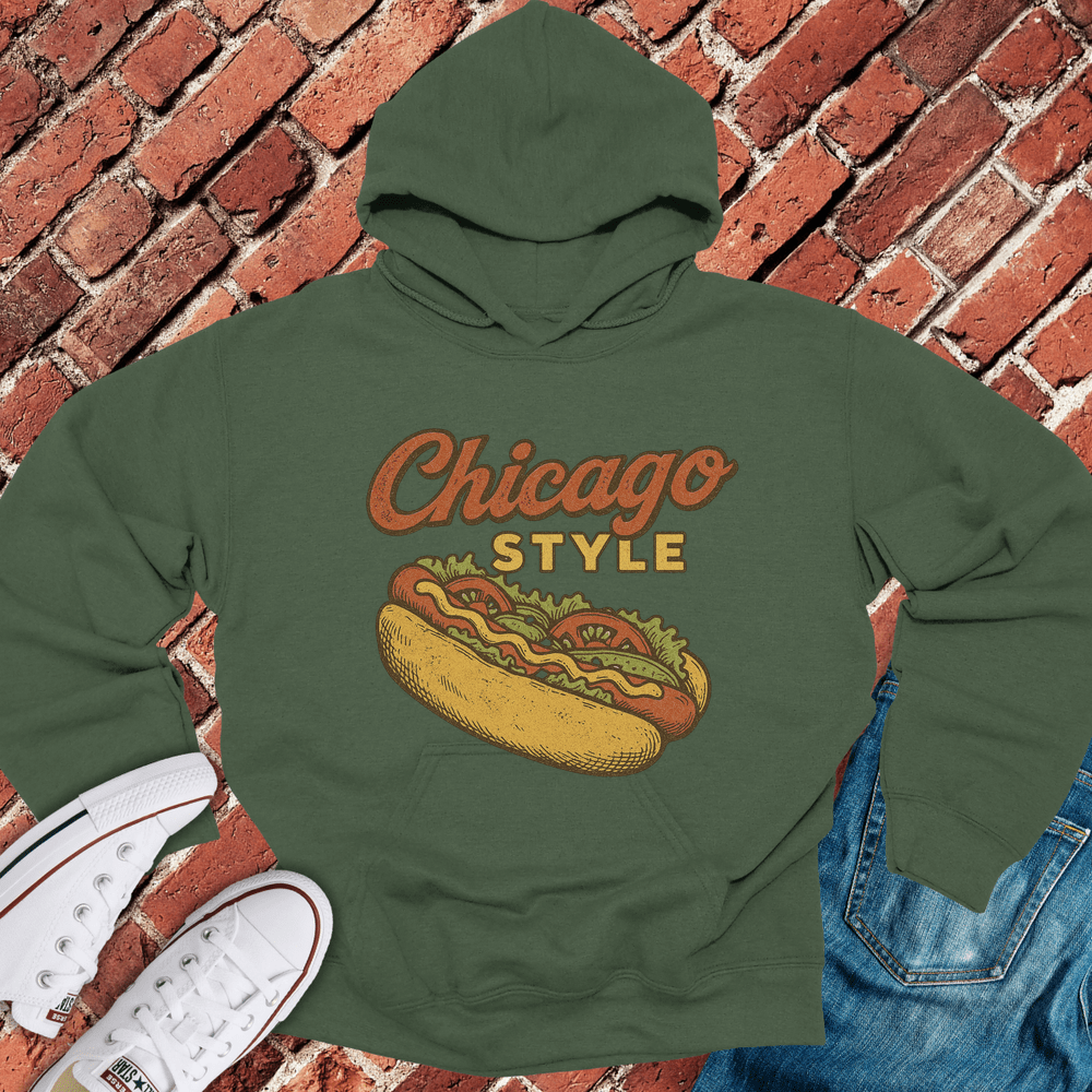 Chicago Style Hoodie - Military Green