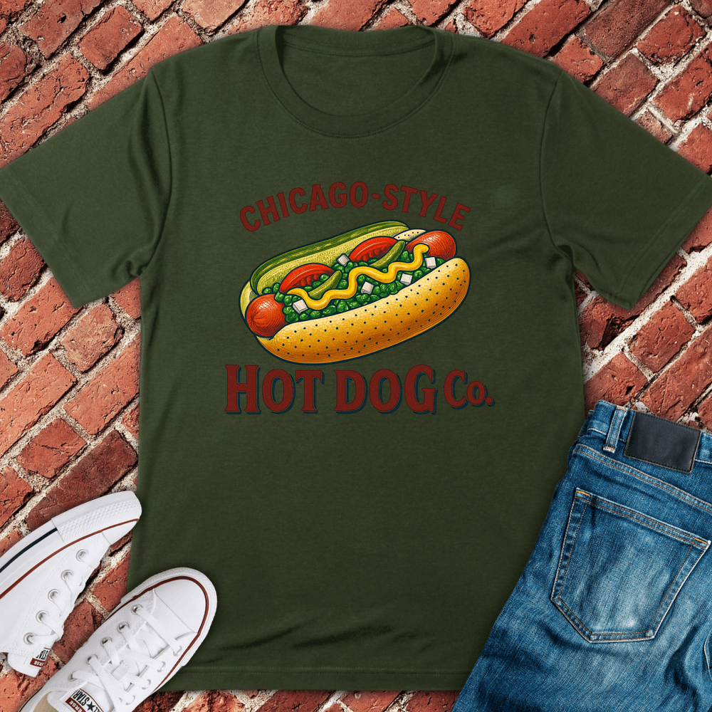 Hot Dog Iconic T-Shirt - Military Green