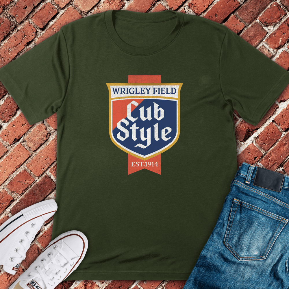 Cub Style Badge T-Shirt - Military Green