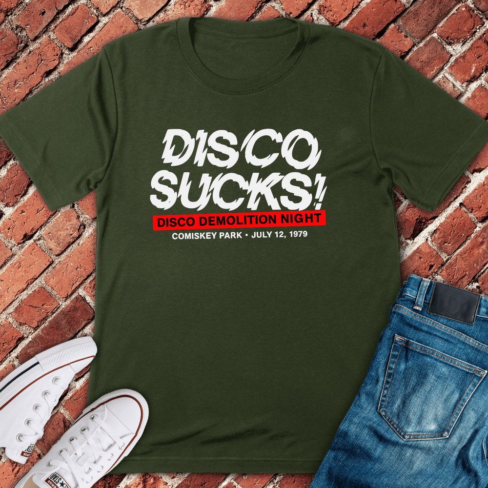 Disco Demolition T-Shirt - Military Green