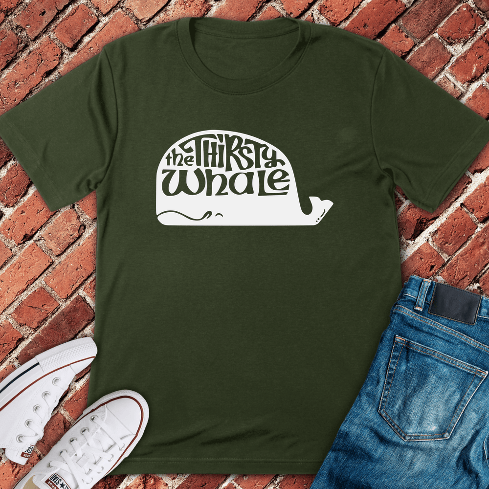 The Thirsty Whale T-Shirt - Military Green