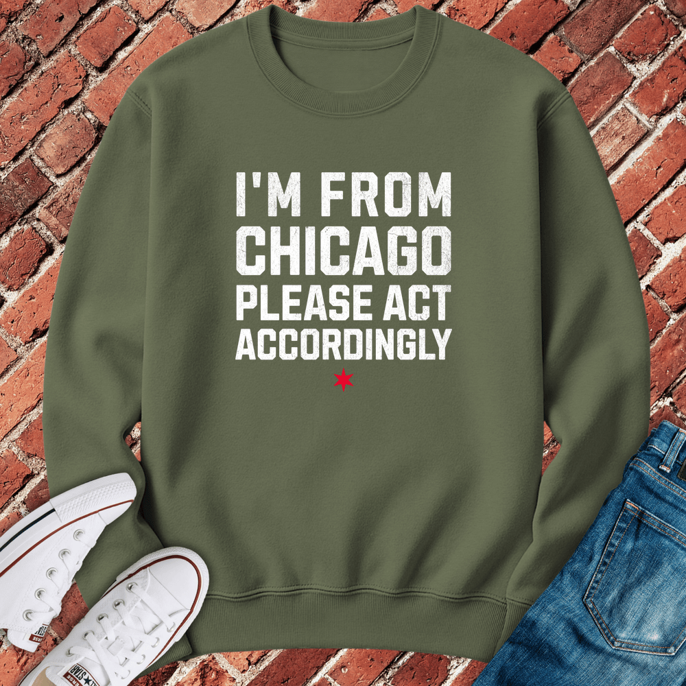 Act Accordingly Crewneck - Military Green