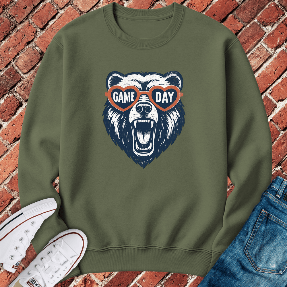 Game Day Growl Crewneck - Military Green