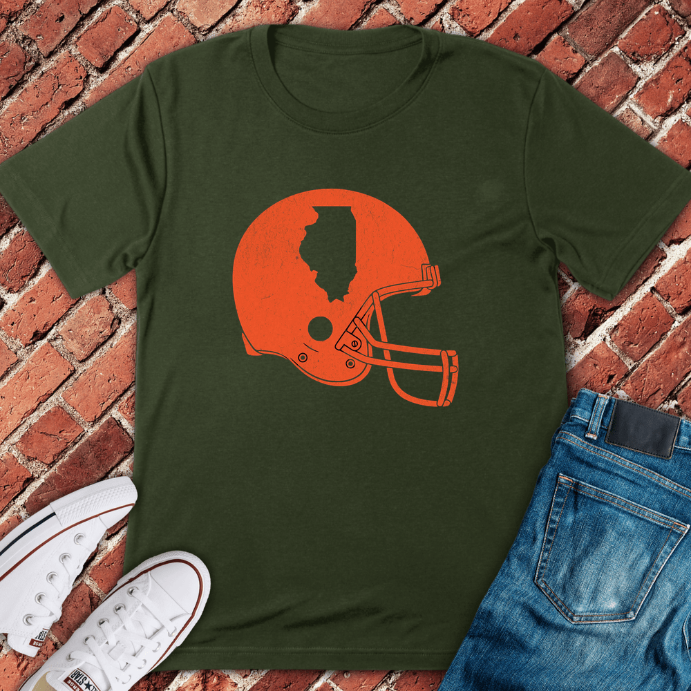 Helmet Silhouette T-Shirt - Military Green