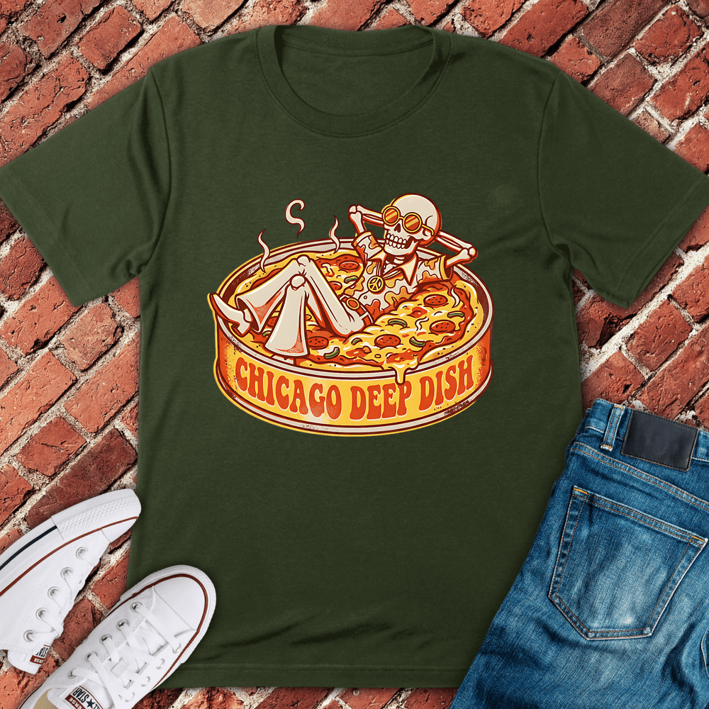 Deep Dish Dreams T-Shirt - Military Green