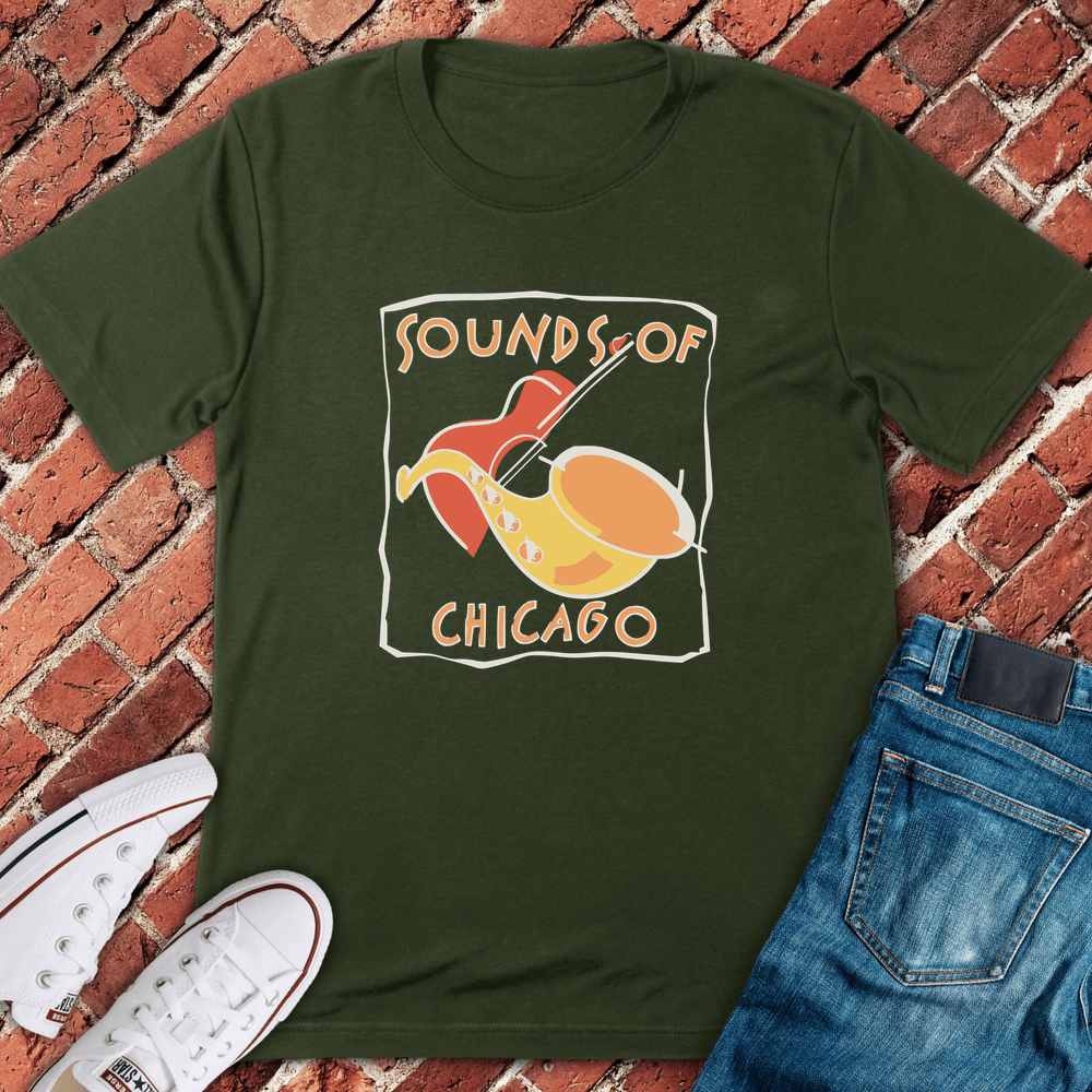 Sounds of Chicago T-Shirt - Military Green