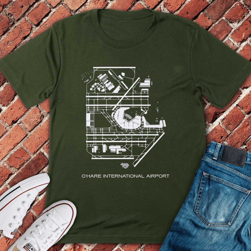 O'Hare Blueprint T-Shirt - Military Green