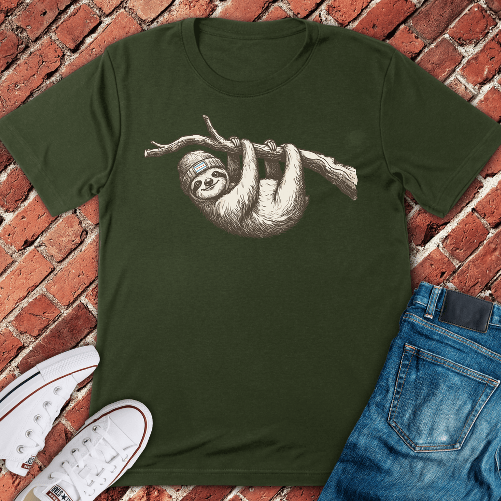 Chicago Sloth T-Shirt - Military Green