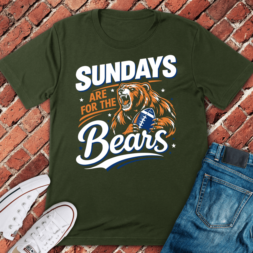 Sunday Bears T-Shirt - Military Green
