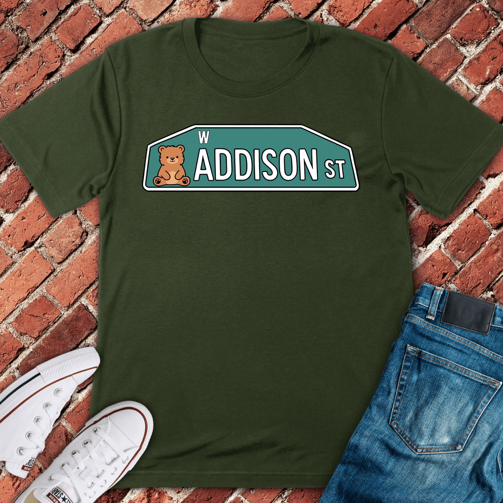 W Addison Bear T-Shirt - Military Green