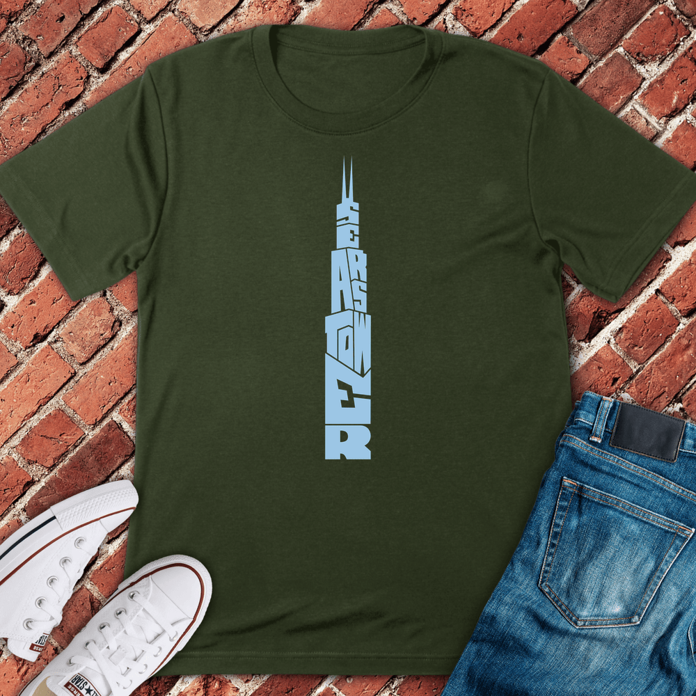 Chicago Tower T-Shirt - Military Green