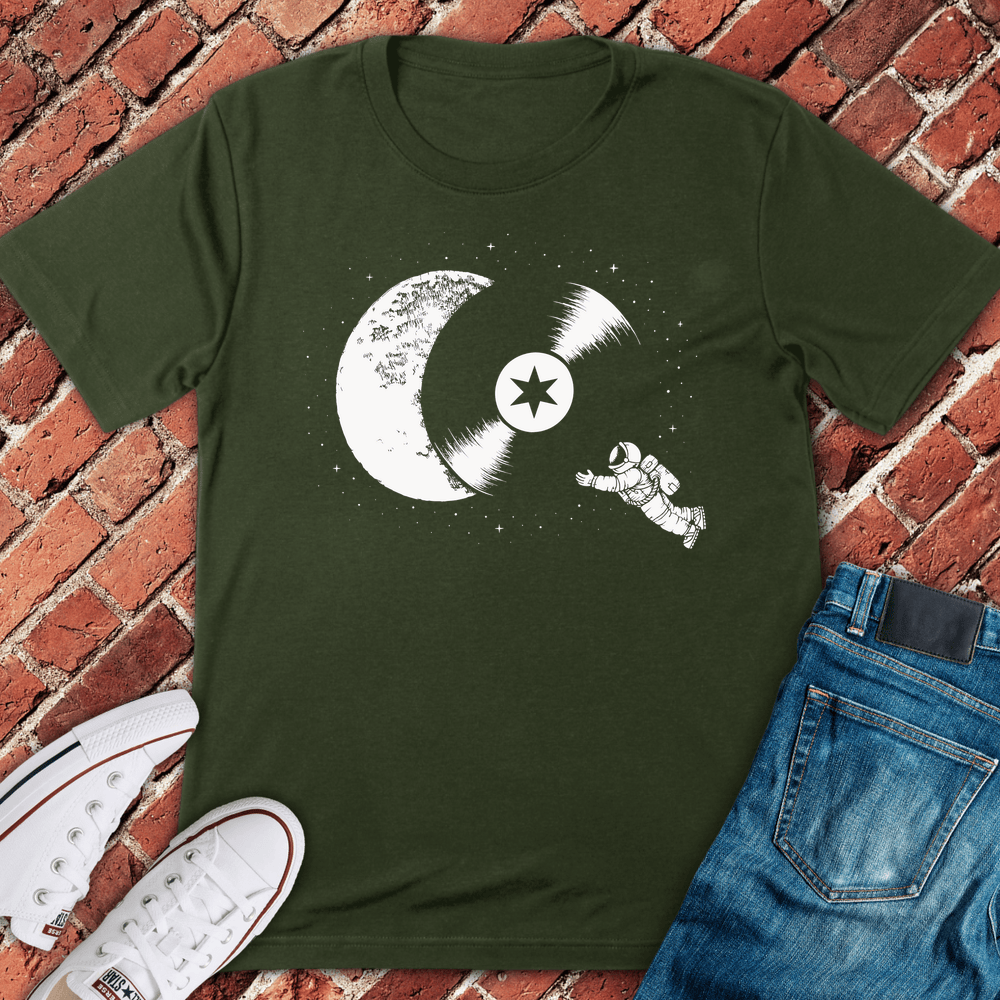 Cosmic Vinyl Drift T-Shirt - Military Green