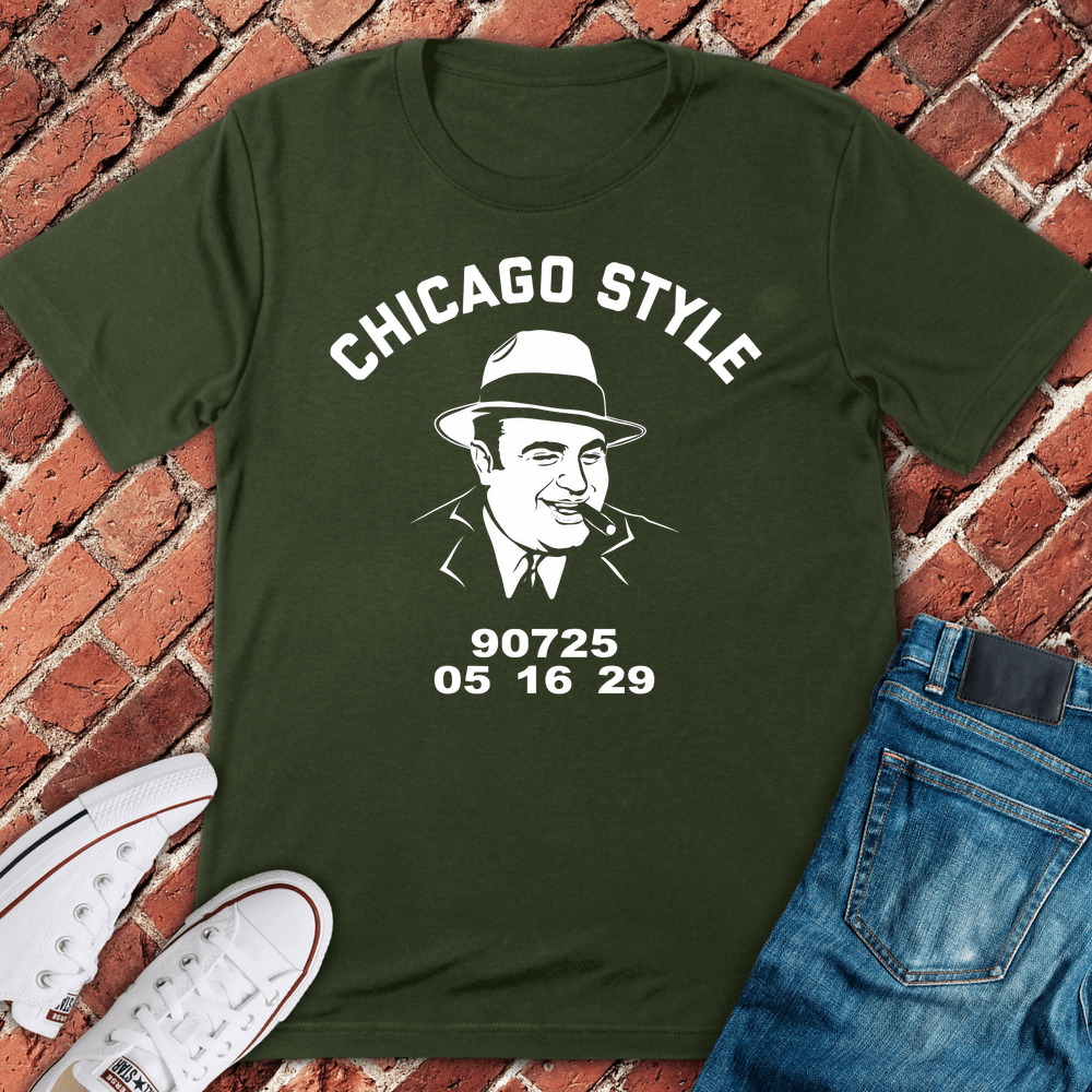 Chicago Mob Boss T-Shirt - Military Green