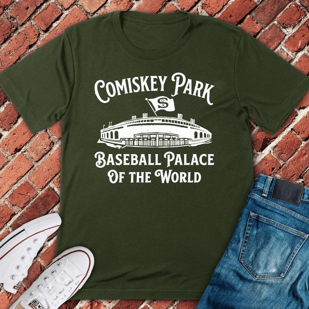Comiskey Baseball Palace T-Shirt - Military Green