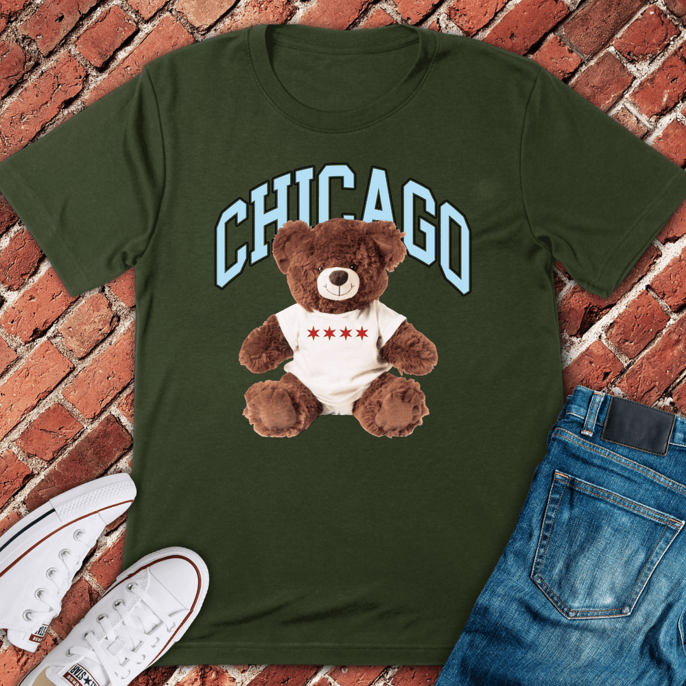 Chicago Teddy Pride T-Shirt - Military Green