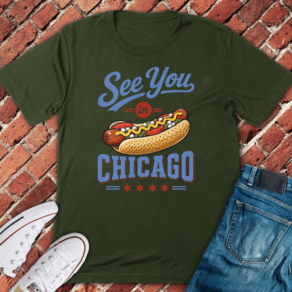 See You Chicago T-Shirt - Military Green