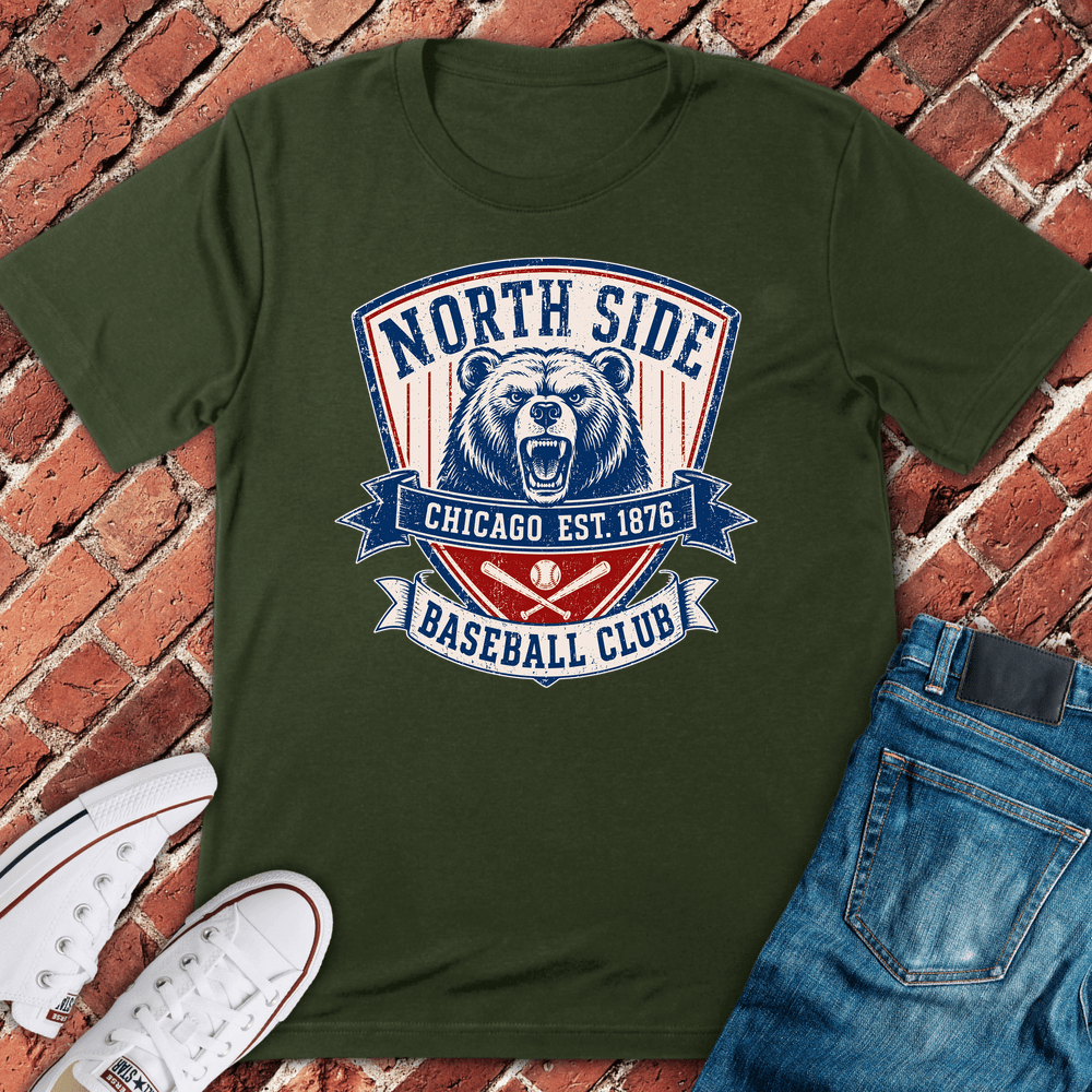 North Side Club T-Shirt - Military Green