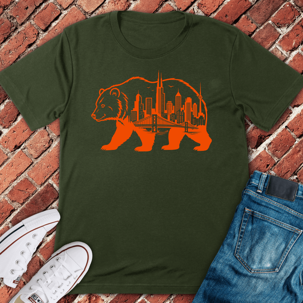 Bay City Bear T-Shirt - Military Green