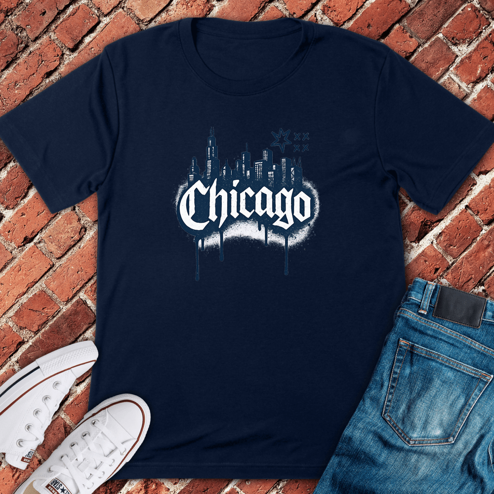 Chicago Drip T-Shirt - Navy